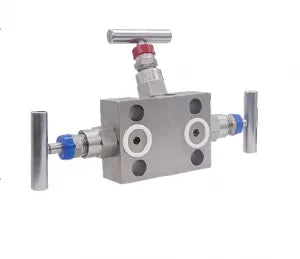 VÁLVULA MANIFOLD DE 3 VÍAS BRIDA HEMBRA X MACHO TEFLÓN FERTRON